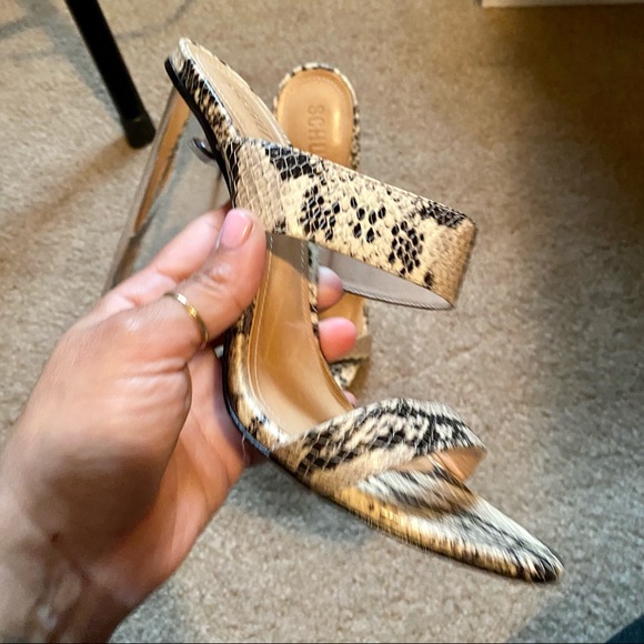 SCHUTZ Veridiana Transparent Column Heel Sandal 8 - Picture 8 of 13